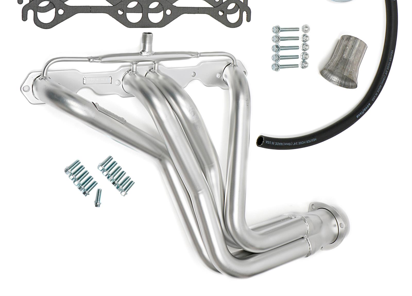 Hedman Elite Extreme-Duty Headers 61448 Headers, Extreme-Duty, Long Tube, Steel, Silver Ceramic Coated, Chevy, 5.7L, Pair thumbnail 2