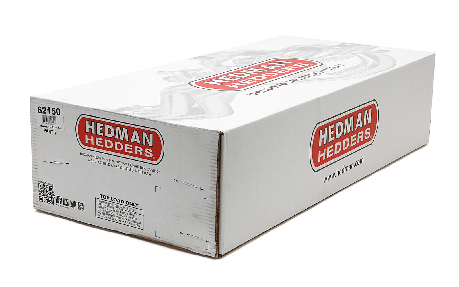 Hedman Hot Rodz Engine Swap Headers 62150 Headers, Swap, Long Tube, Stainless Steel, Natural, Buick, Chevrolet, GMC, Oldsmobile, Pontiac, Pair thumbnail 6