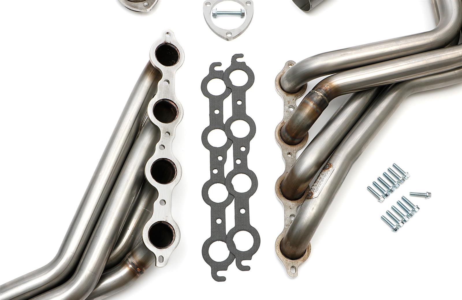 Hedman Hot Rodz Engine Swap Headers 62150 Headers, Swap, Long Tube, Stainless Steel, Natural, Buick, Chevrolet, GMC, Oldsmobile, Pontiac, Pair thumbnail 4
