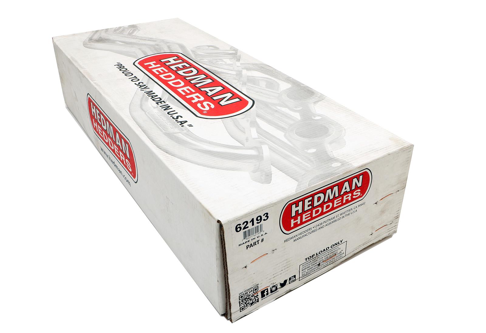 Hedman 304 Stainless Steel Headers 62193 Headers, Long Tube, Steel, Black Ceramic Coated, Chevy, Pair thumbnail 2