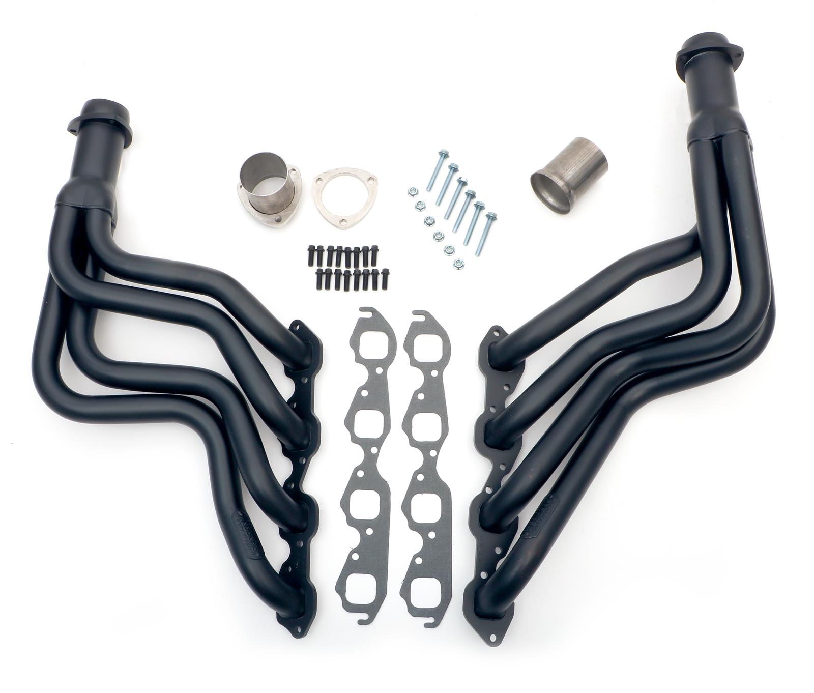 Hedman 304 Stainless Steel Headers 62193 Headers, Long Tube, Steel, Black Ceramic Coated, Chevy, Pair