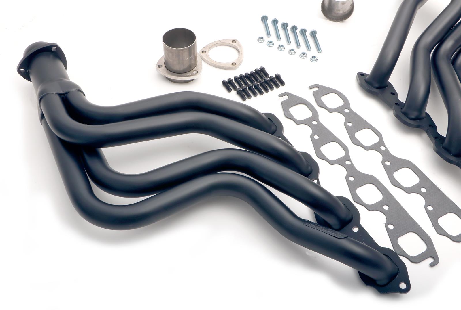 Hedman 304 Stainless Steel Headers 62193 Headers, Long Tube, Steel, Black Ceramic Coated, Chevy, Pair thumbnail 3
