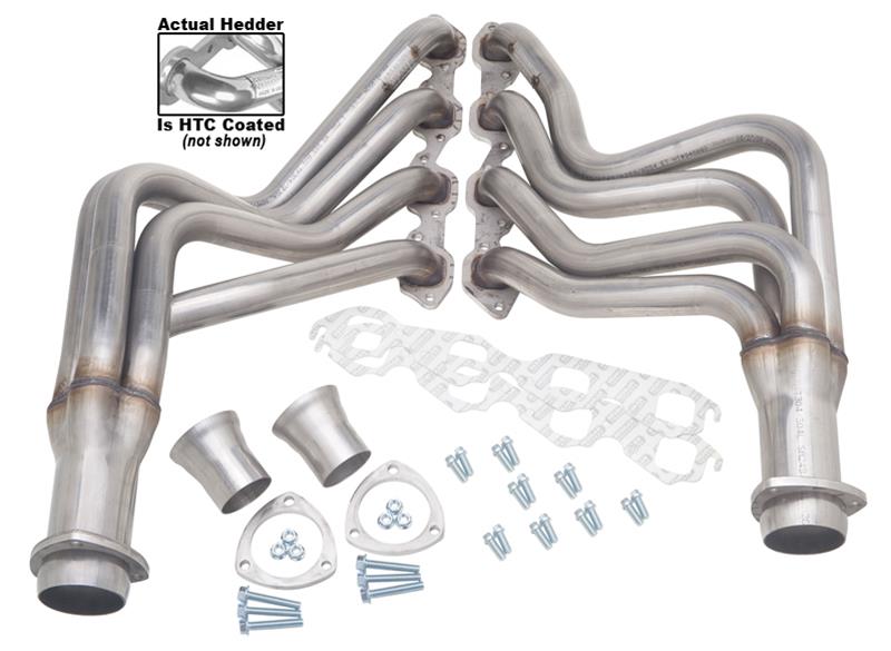 Hedman 304 Stainless Steel Headers 62196 Headers, Long Tube, Steel, Silver Ceramic Coated, Chevy, Big Block, Pair thumbnail 3