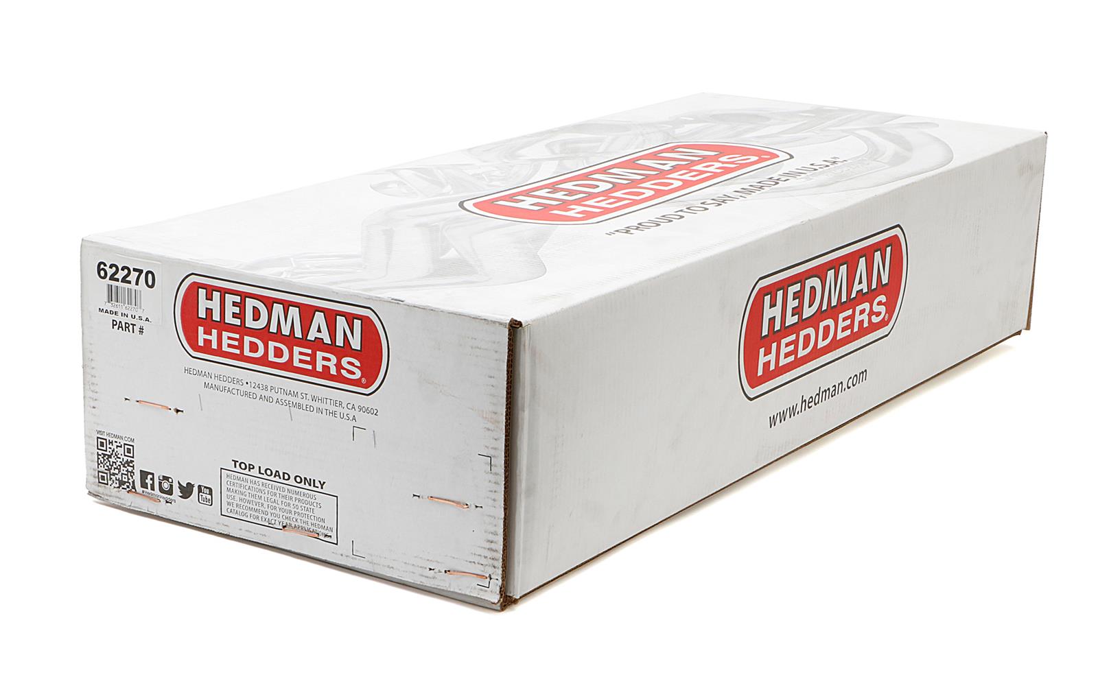 Hedman 304 Stainless Steel Headers 62270 Headers, Long Tube, Steel, Natural, Chevy, Small Block, Pair thumbnail 8