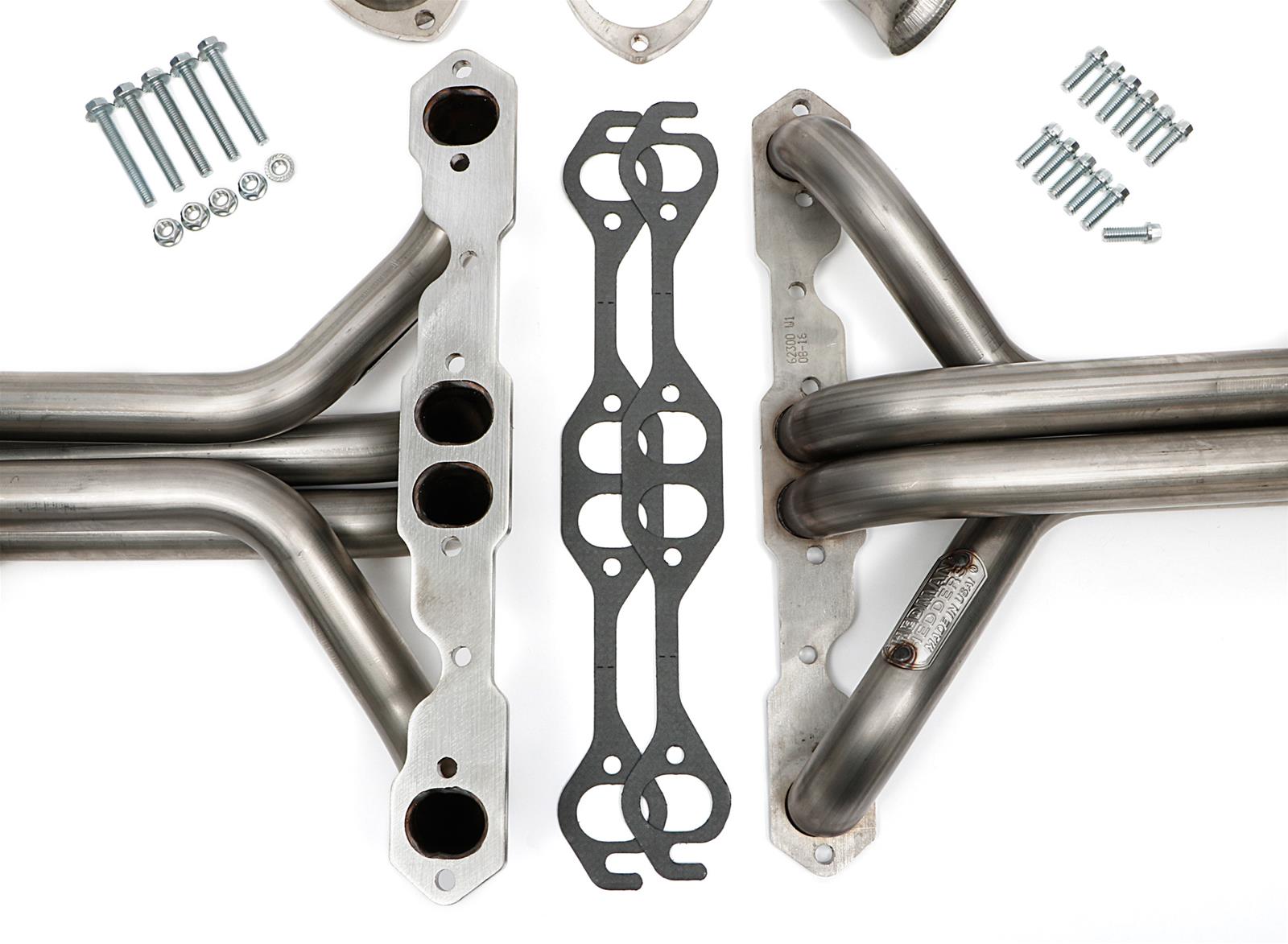 Hedman 304 Stainless Steel Headers for 1963-1982 CORVETTE - 62300 Headers, Long Tube, Steel, Natural, Chevy, Pair thumbnail 2