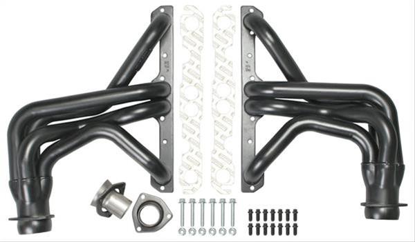 Hedman 304 Stainless Steel Headers 62563 Headers, Shorty, Steel, Black Ceramic Coated, Chevy, Pair thumbnail 2