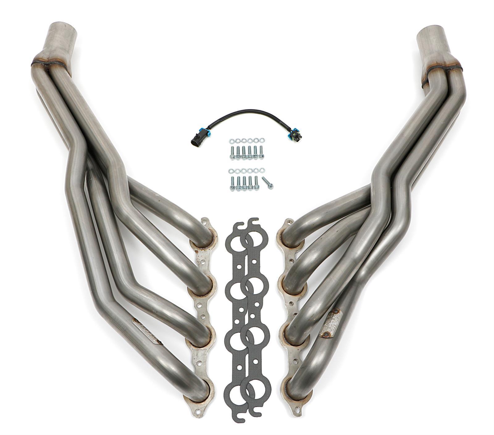 Hedman 304 Stainless Steel Headers 62570 Headers, Long Tube, Steel, Natural, Chevy, 6.2L, Pair