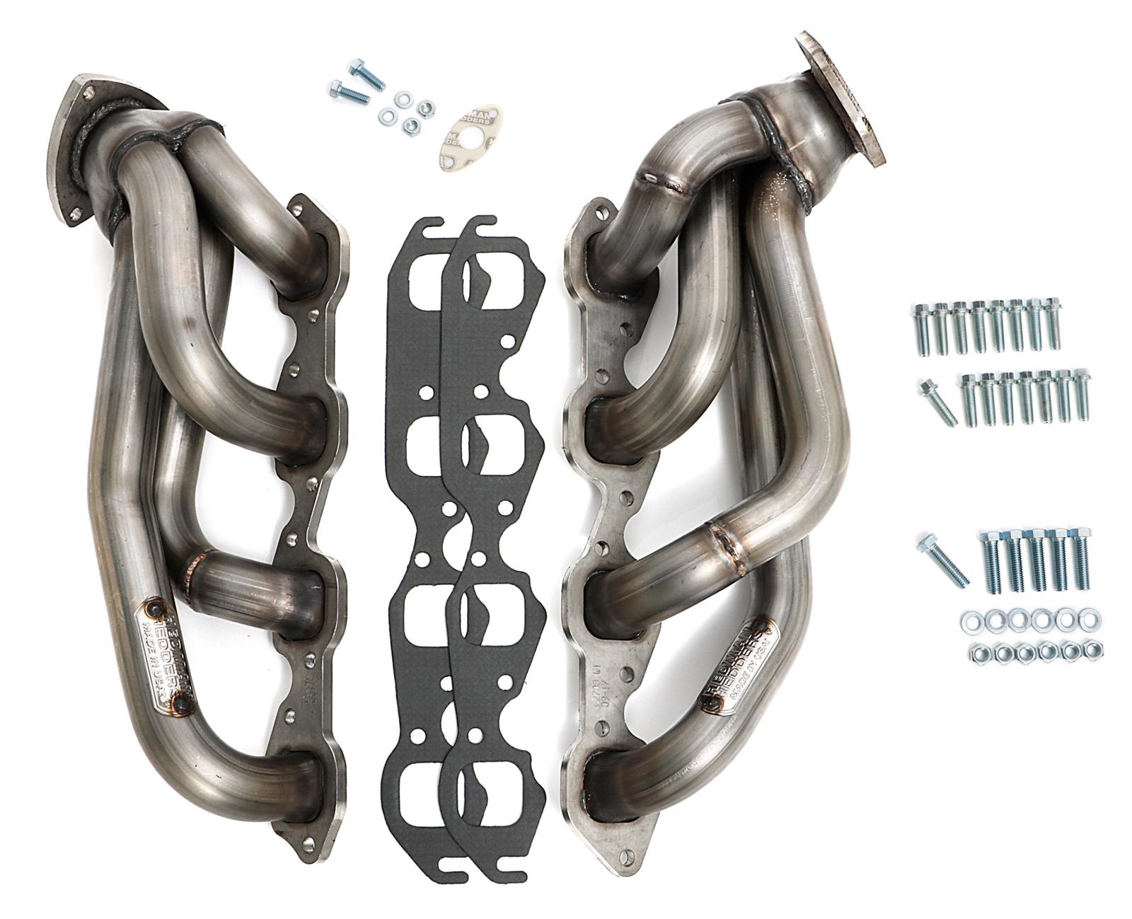 Hedman 304 Stainless Steel Headers 62700 Headers, Shorty, Steel, Natural, Chevy, GMC, 8.1L, Pair thumbnail 2