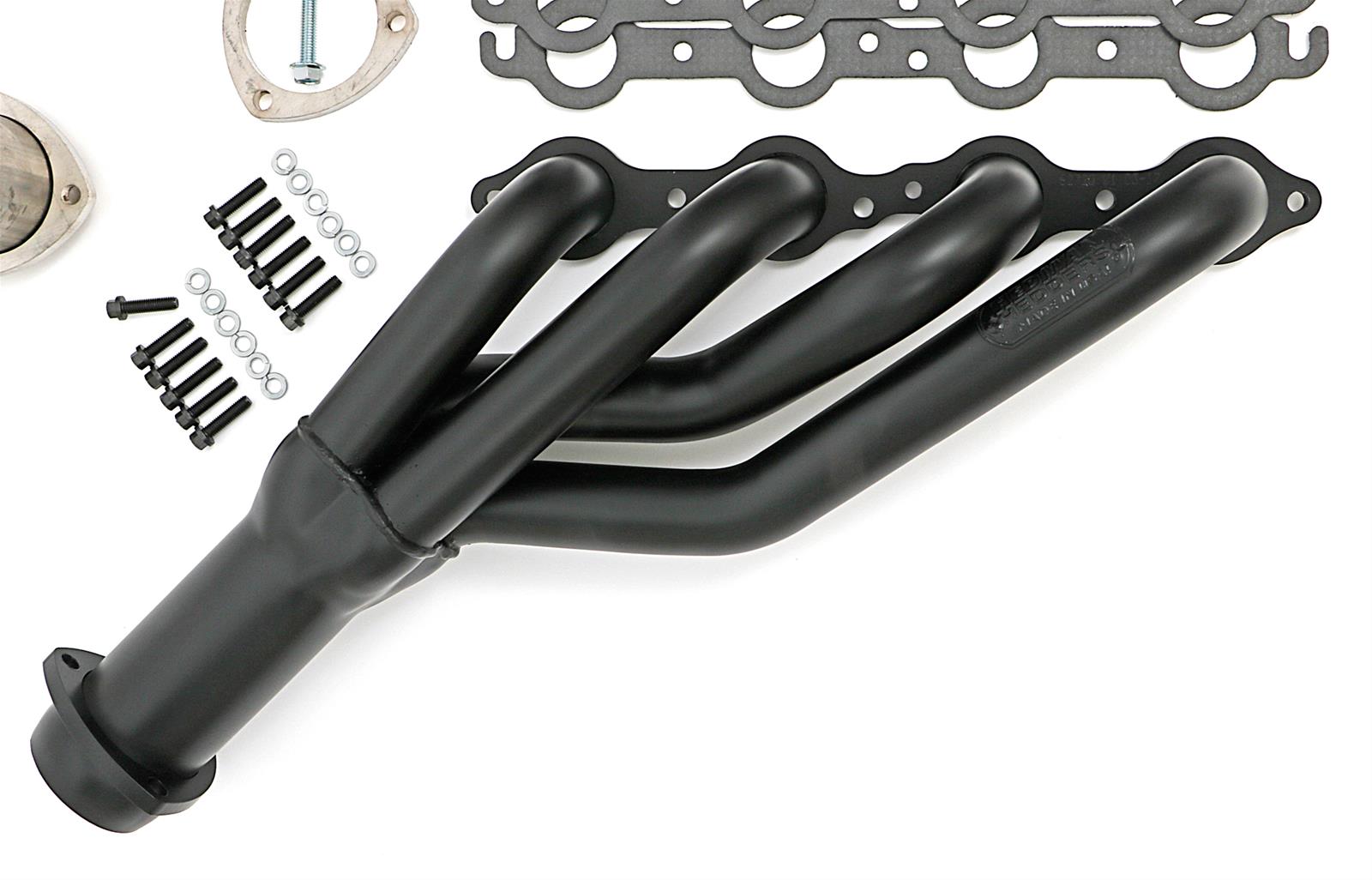 Hedman LS Engine Swap Black Maxx Headers 62723 Headers, Mid-Length, 304 Stainless Steel, Ceramic Coated, Chevrolet, Pontiac, Gen III/IV LS, Pair thumbnail 3