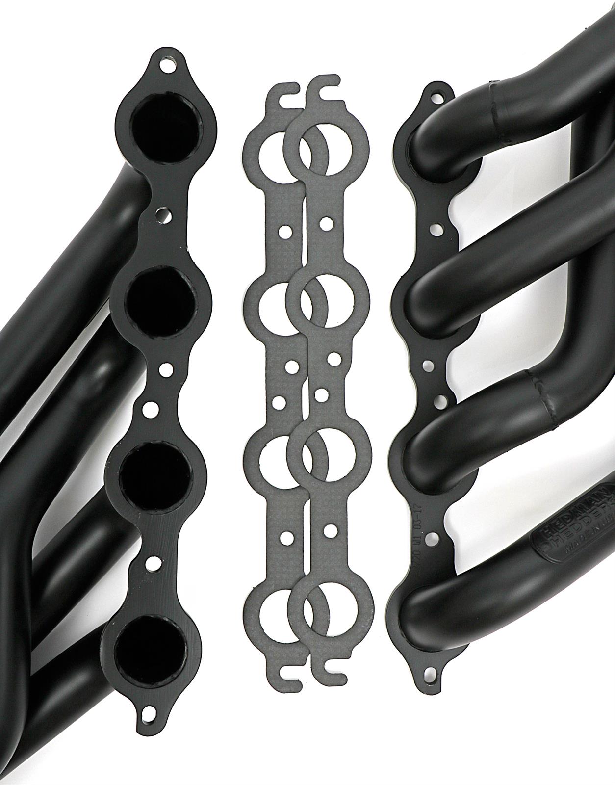 Hedman LS Engine Swap Black Maxx Headers 62723 Headers, Mid-Length, 304 Stainless Steel, Ceramic Coated, Chevrolet, Pontiac, Gen III/IV LS, Pair thumbnail 5
