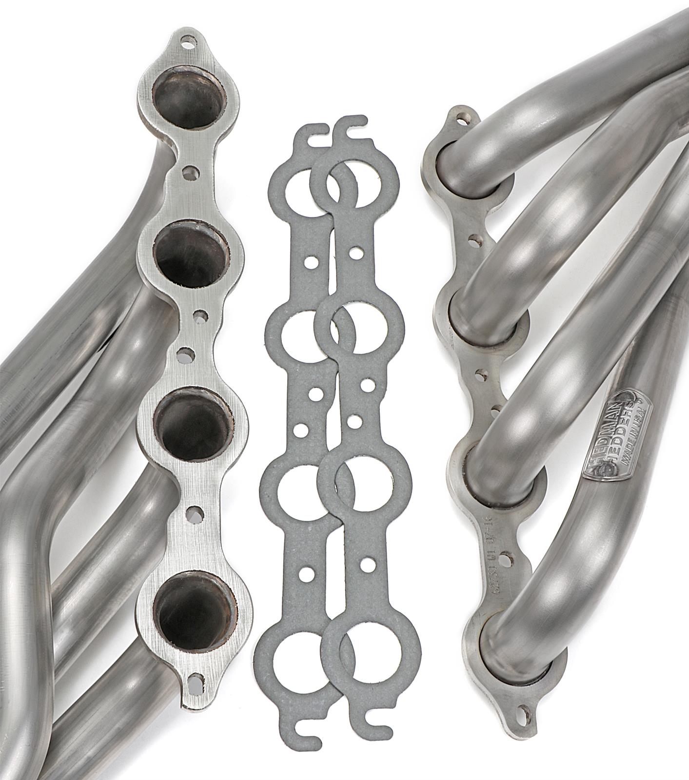 Hedman 304 Stainless Steel Headers 62730 Headers, Full Length, Steel, Natural, Cadillac, Chevrolet, GMC, Gen III/IV LS, Pair thumbnail 5