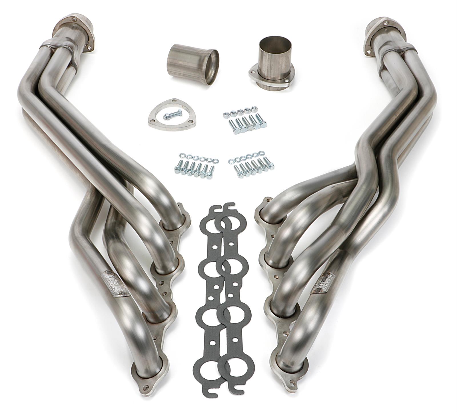 Hedman 304 Stainless Steel Headers 62730 Headers, Full Length, Steel, Natural, Cadillac, Chevrolet, GMC, Gen III/IV LS, Pair