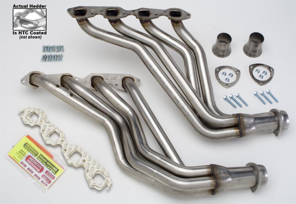 Hedman 304 Stainless Steel Headers 62826 Headers, Long Tube, Steel, Silver Ceramic Coated, Chevy, GMC, Big Block, Pair thumbnail 3