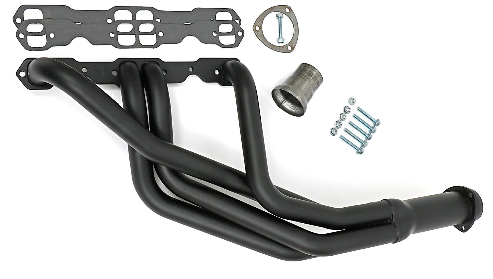 Hedman Street Headers 63003 Headers, Street, Long Tube, Steel, Black Ceramic Coated, Chevy, Small Block, Pair thumbnail 3