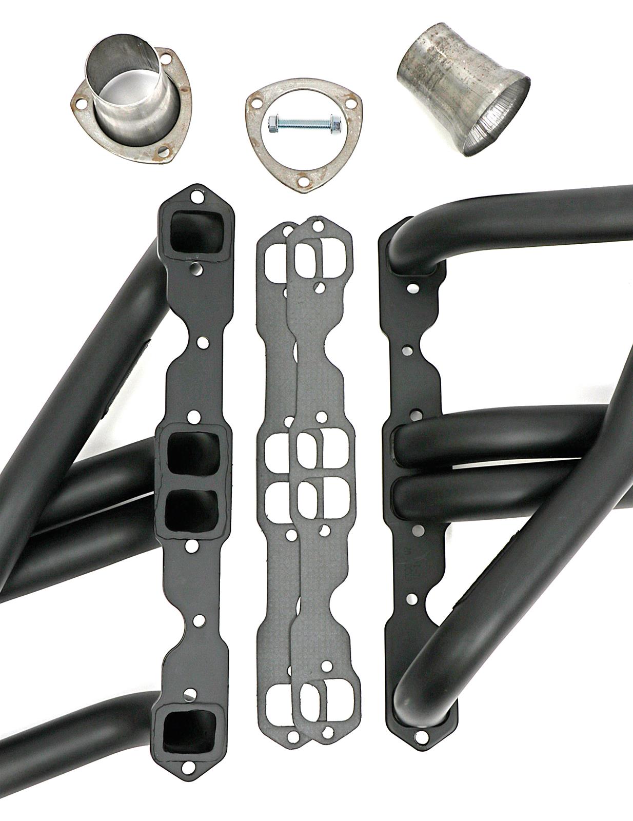 Hedman Street Headers 63003 Headers, Street, Long Tube, Steel, Black Ceramic Coated, Chevy, Small Block, Pair thumbnail 5