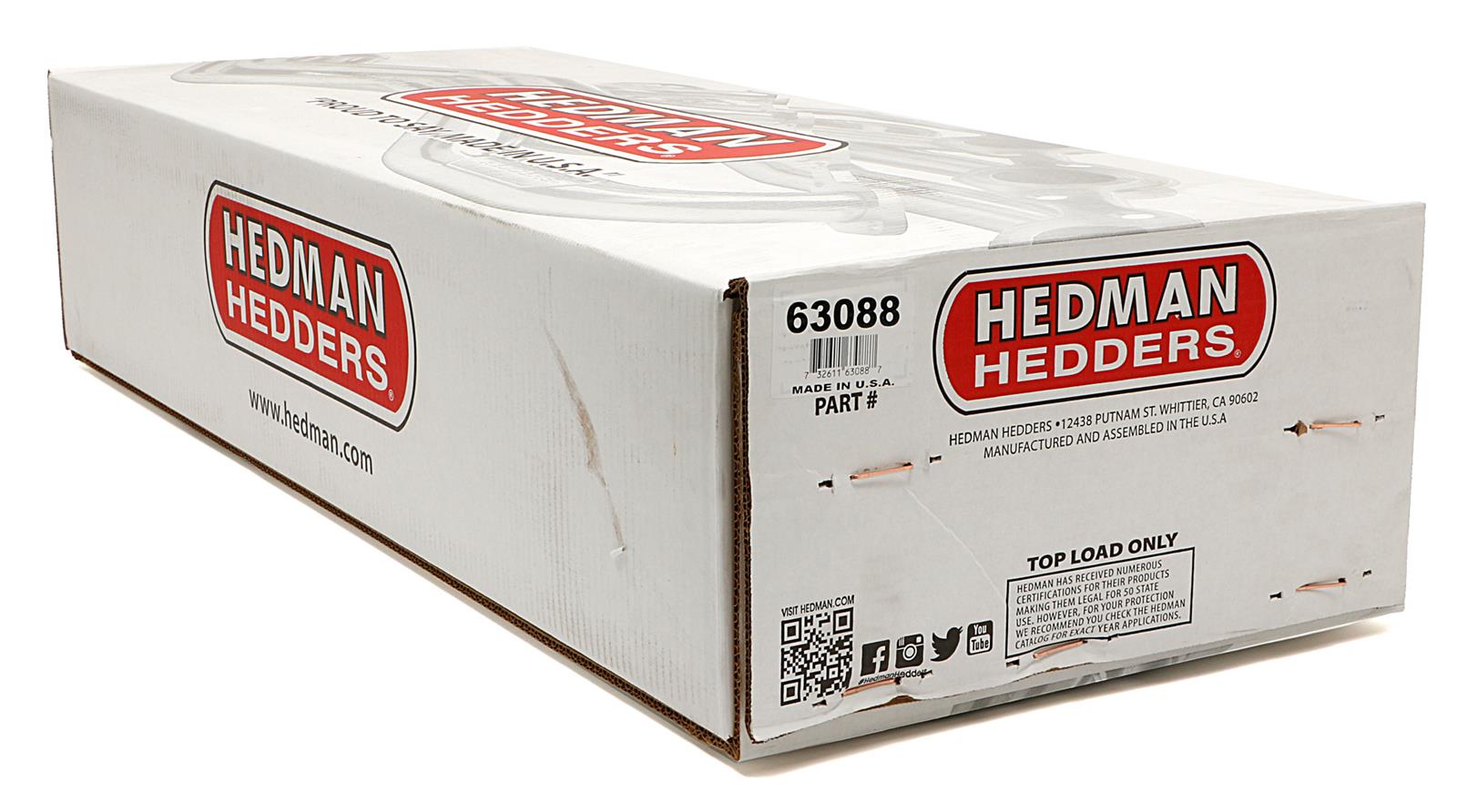 Hedman Elite Extreme-Duty Headers 63088 Headers, Extreme-Duty, Long Tube, Steel, Black Ceramic Coated, Chevy, GMC, Small Block, Pair thumbnail 4