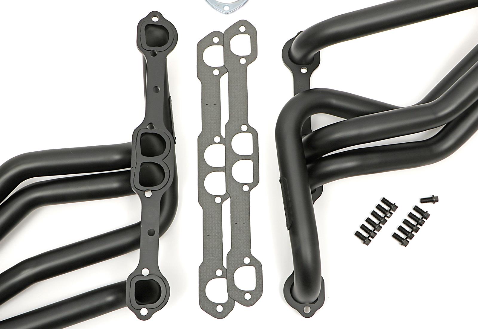 Hedman Street Headers 63099 Headers, Street, Long Tube, Steel, Black Ceramic Coated, Chevy, GMC, Small Block, Pair thumbnail 3
