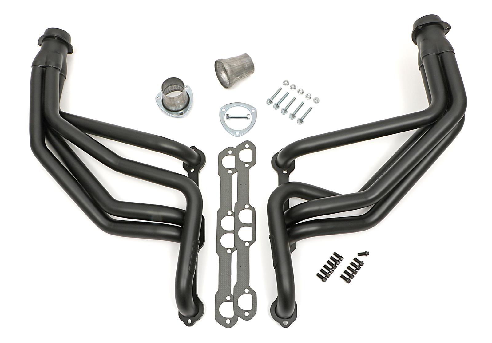 Hedman Street Headers 63099 Headers, Street, Long Tube, Steel, Black Ceramic Coated, Chevy, GMC, Small Block, Pair thumbnail 2