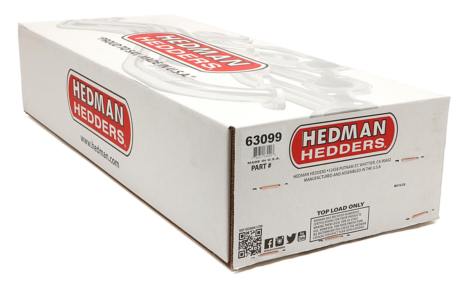 Hedman Street Headers 63099 Headers, Street, Long Tube, Steel, Black Ceramic Coated, Chevy, GMC, Small Block, Pair thumbnail 5