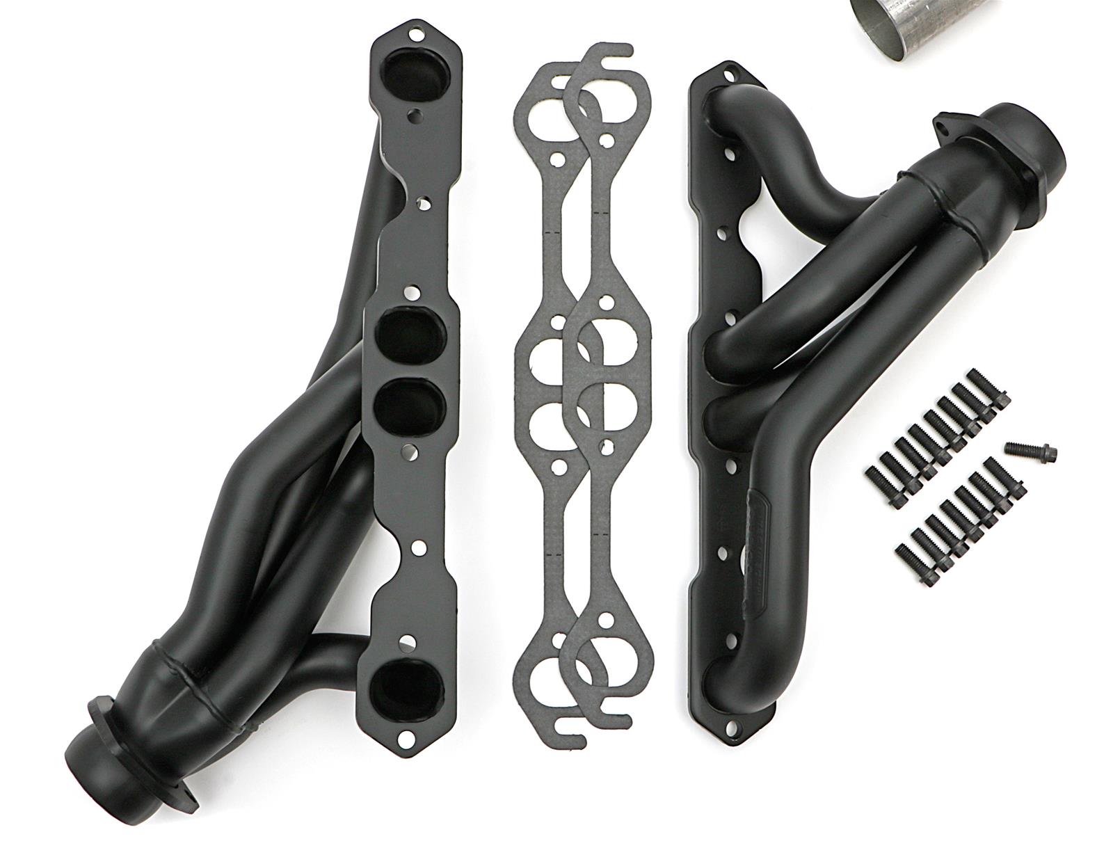 Hedman Elite Extreme-Duty Headers 63343 Headers, Extreme-Duty, Mid-Length, Steel, Black Ceramic Coated, Jeep, Chevy Small Block, Pair thumbnail 3