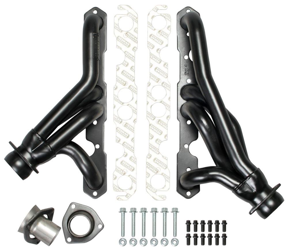 Hedman Elite Extreme-Duty Headers 63343 Headers, Extreme-Duty, Mid-Length, Steel, Black Ceramic Coated, Jeep, Chevy Small Block, Pair thumbnail 9