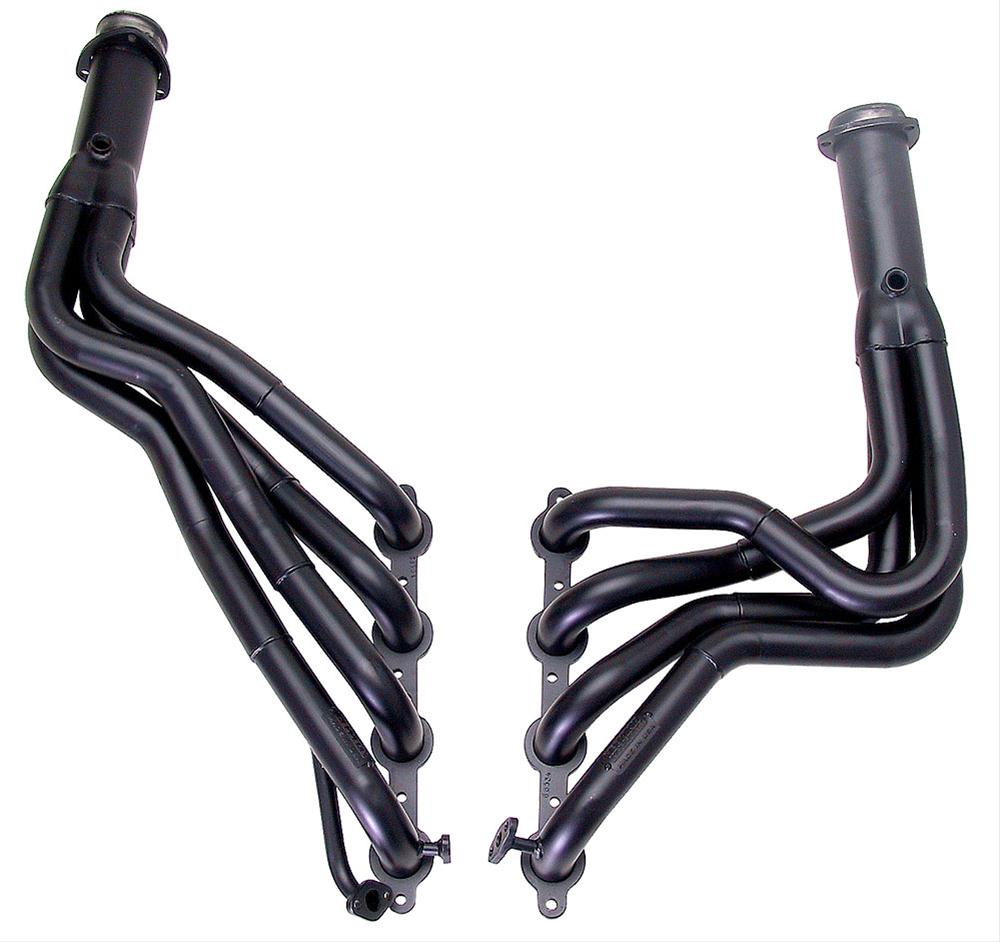 Hedman Street Headers 63534 Headers, Street, Long Tube Stepped, Steel, Black Ceramic Coated, Chevy, Pontiac, 5.7L, Pair thumbnail 3