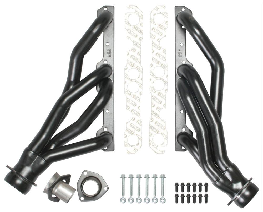 Hedman Street Headers 63607 Headers, Street, Mid-Length, Steel, Black Ceramic Coated, Buick, Chevy, Oldsmobile, Small Block, Pair thumbnail 3