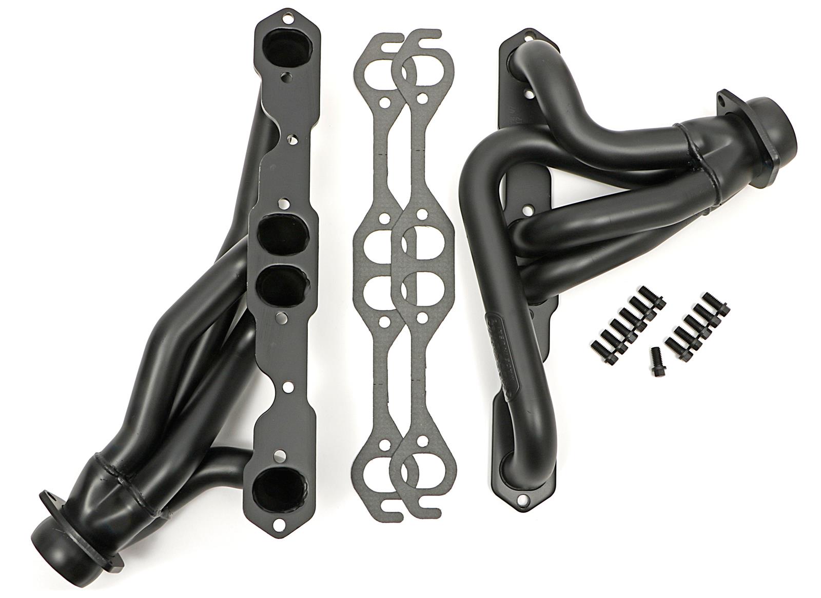 Hedman Elite Extreme-Duty Headers 63678 Headers, Extreme-Duty, Mid-Length, Steel, Black Ceramic Coated, Jeep, Chevy Small Block, Pair thumbnail 2