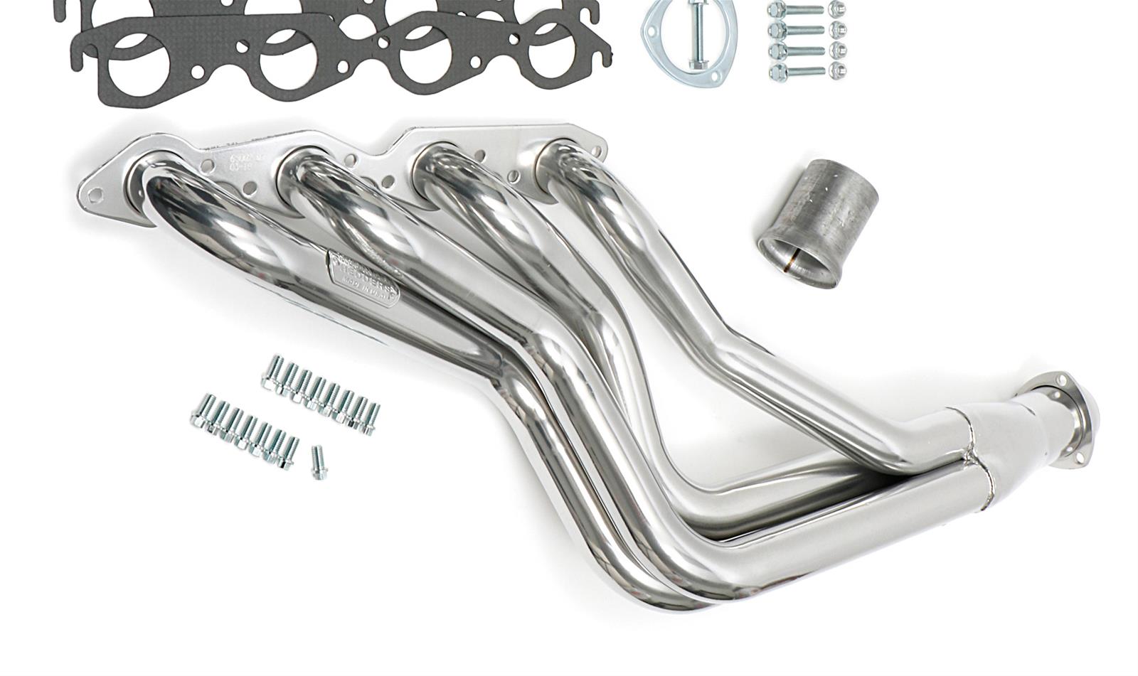 Hedman Street Headers for 1966-1975 MALIBU, EL CAMINO, 1965-1973 CHEVELLE - 66002 Headers, Street, Long Tube, Steel, Silver Ceramic Coated, Chevy, 396, 402, 427, 454 thumbnail 4