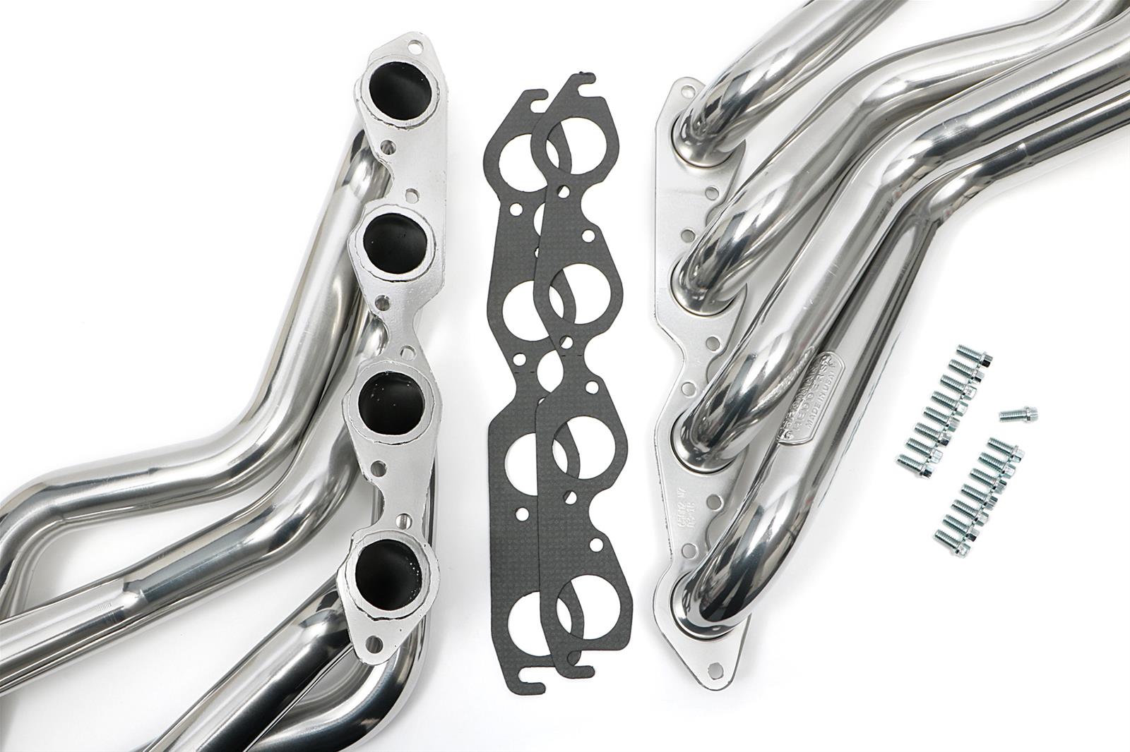Hedman Street Headers for 1966-1975 MALIBU, EL CAMINO, 1965-1973 CHEVELLE - 66002 Headers, Street, Long Tube, Steel, Silver Ceramic Coated, Chevy, 396, 402, 427, 454 thumbnail 2
