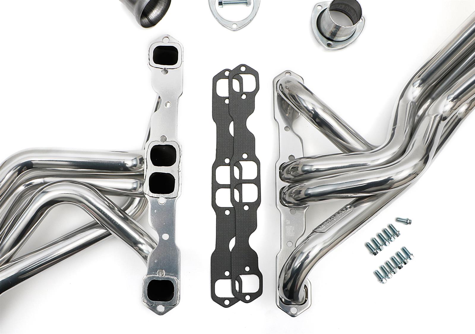 Hedman Street Headers 66004 Headers, Street, Long Tube, Steel, Silver Ceramic Coated, Chevy, Small Block, Pair thumbnail 3
