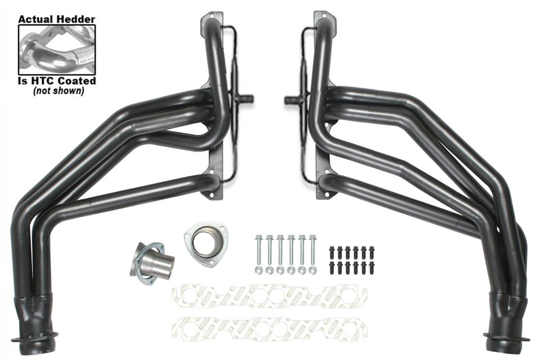 Hedman Street Headers 66091 Headers, Street, Long Tube, Steel, Silver Ceramic Coated, Chevy, GMC, Small Block, Pair thumbnail 2