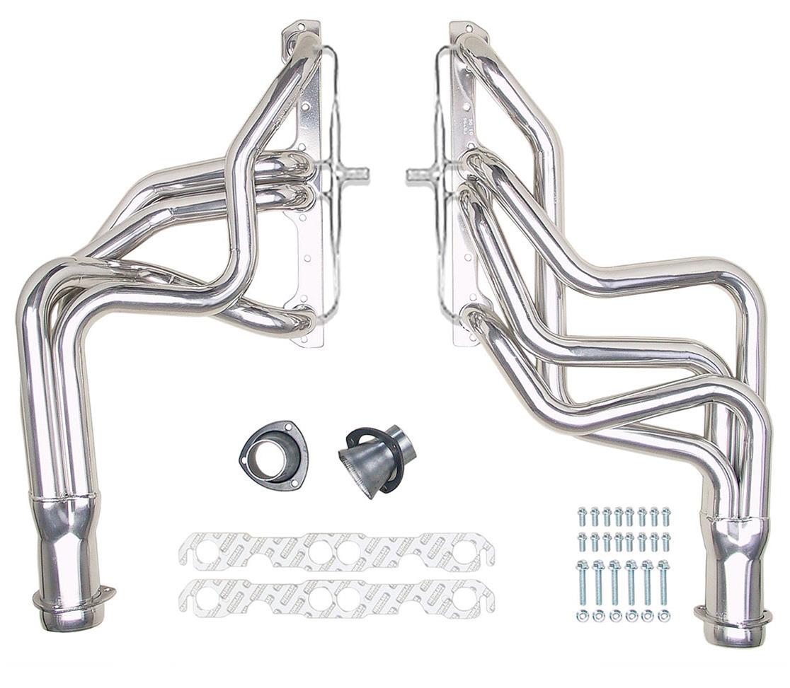 Hedman Street Headers 66291 Headers, Street, Long Tube, Steel, Silver Ceramic Coated, Chevy, Small Block, Pair thumbnail 2