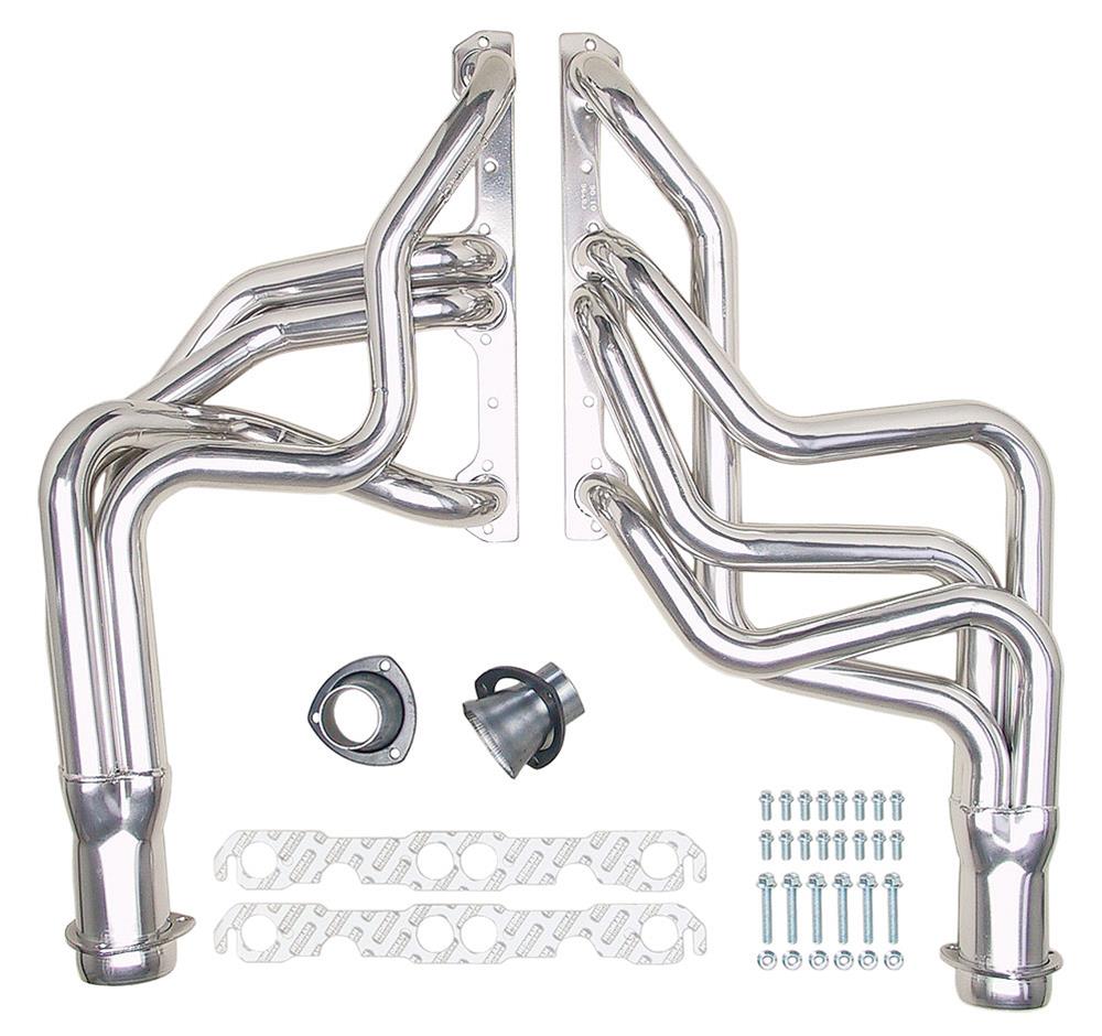 Hedman Street Headers 66297 Headers, Street, Long Tube, Steel, Silver Ceramic Coated, Chevy, Small Block, Pair thumbnail 3