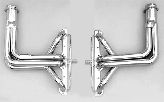 Hedman Street Headers 66301 Headers, Street, Long Tube, Steel, Silver Ceramic Coated, Chevy, Small Block, Pair thumbnail 3