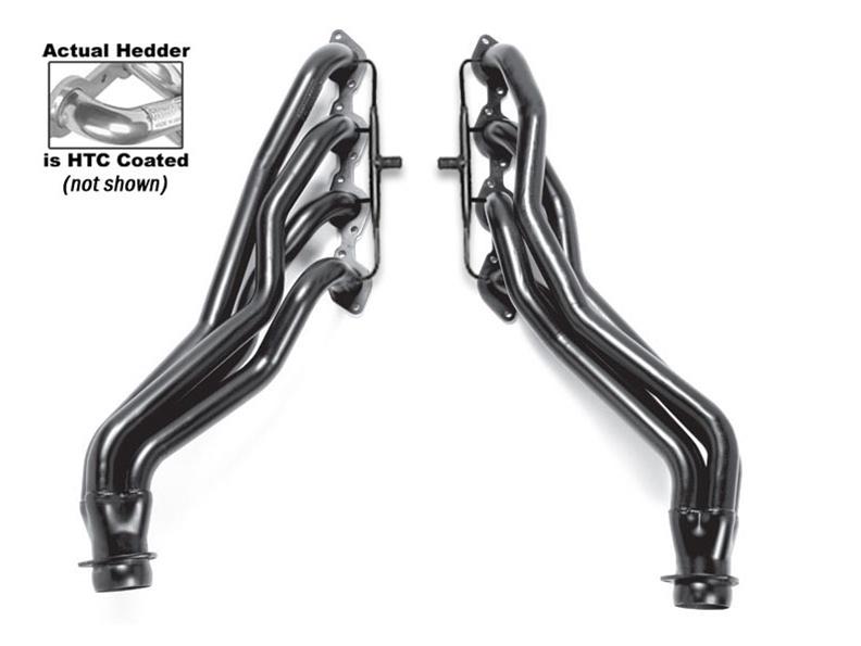 Hedman Street Headers 66451 Headers, Street, Long Tube, Steel, Silver Ceramic Coated, Chevy, GMC, 454, Pair