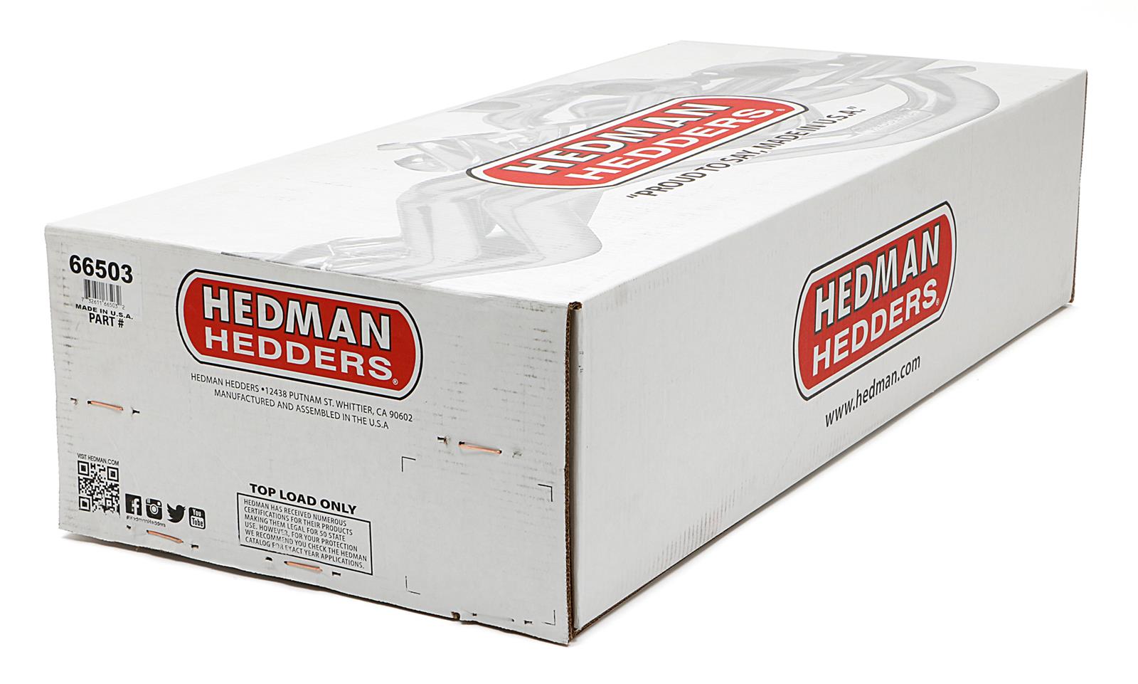 Hedman Street Headers 66503 Headers, Street, Long Tube, Steel, Silver Ceramic Coated, Chevy, Small Block, Pair thumbnail 3