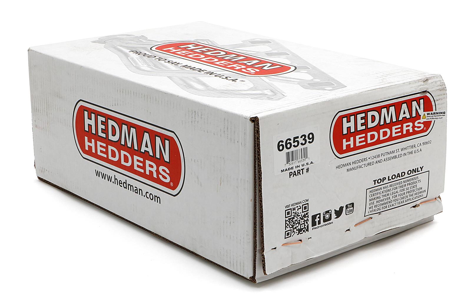 Hedman Hot Rodz Engine Swap Headers 66539 Headers, Swap, Mid-Length, Steel, Silver Ceramic Coated, Chevy, GMC, Small Block, Pair thumbnail 4