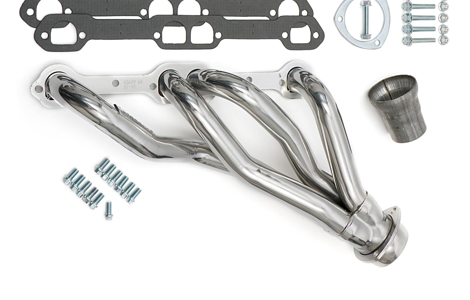 Hedman Street Headers 66609 Headers, Street, Mid-Length, Steel, Silver Ceramic Coated, Chevy, Small Block, Pair thumbnail 5