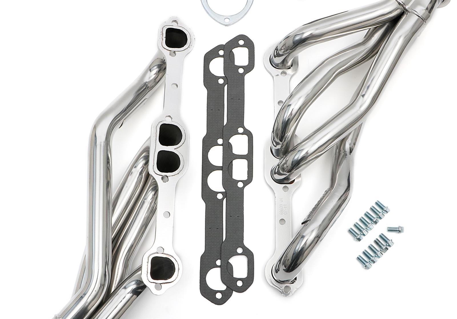 Hedman Street Headers 66609 Headers, Street, Mid-Length, Steel, Silver Ceramic Coated, Chevy, Small Block, Pair thumbnail 2