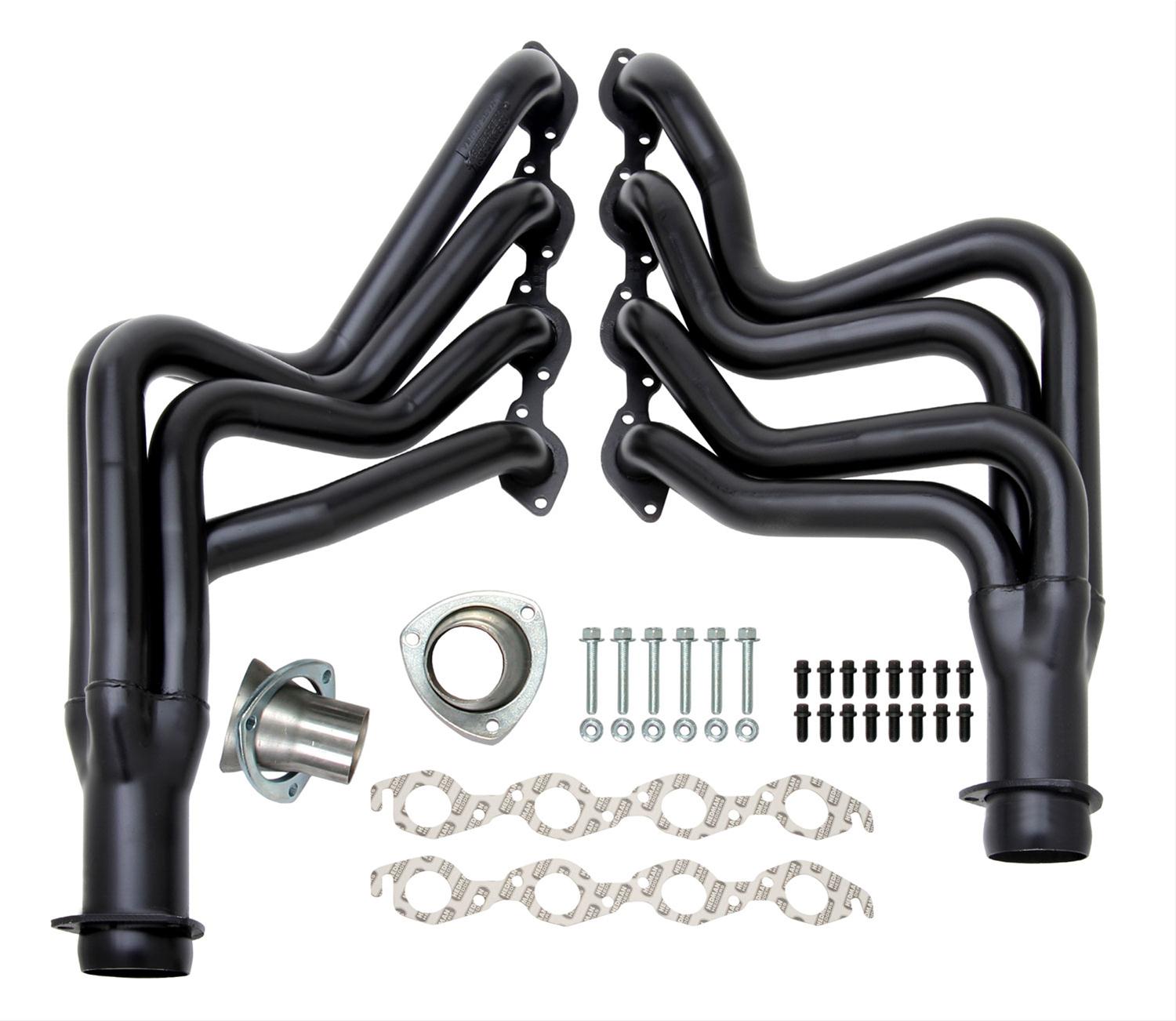 Hedman Elite Extreme-Duty Headers 67193 Headers, Extreme-Duty, Long Tube, Steel, Black Ceramic Coated, Chevy, Big Block, Pair thumbnail 2
