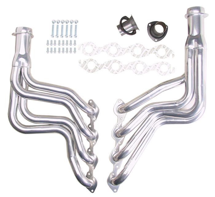 Hedman Elite Extreme-Duty Headers 67198 Headers, Extreme-Duty, Long Tube, Steel, Silver Ceramic Coated, Chevy, Big Block, Pair thumbnail 7