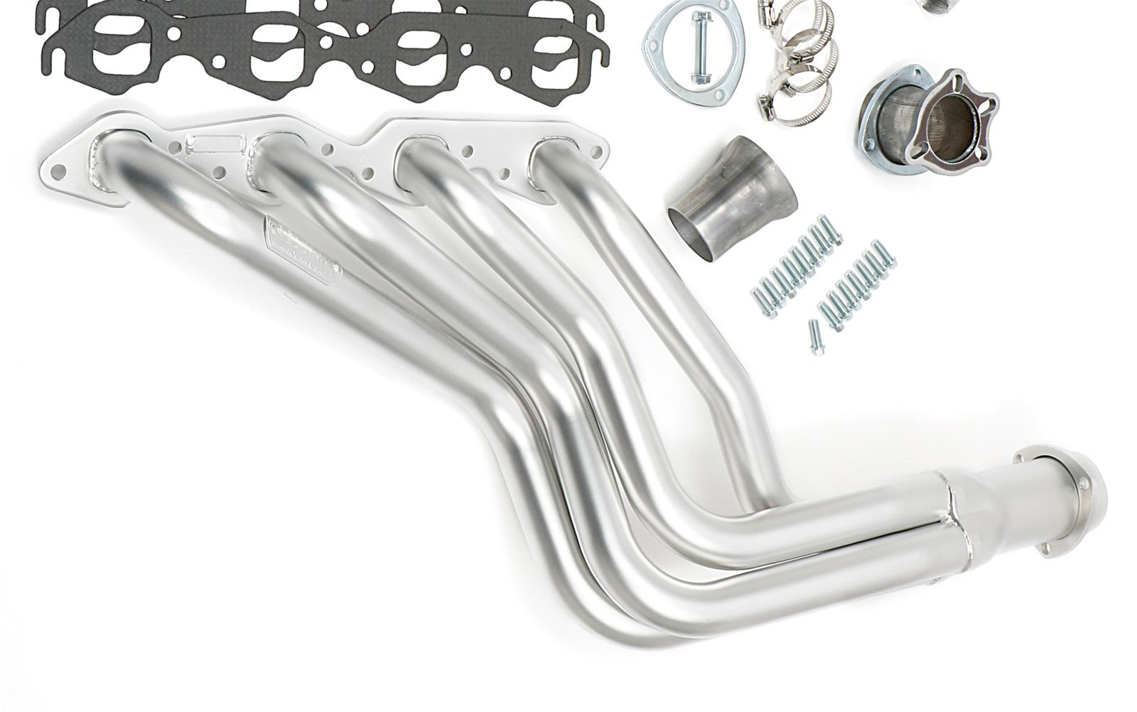 Hedman Elite Extreme-Duty Headers 67198 Headers, Extreme-Duty, Long Tube, Steel, Silver Ceramic Coated, Chevy, Big Block, Pair thumbnail 4