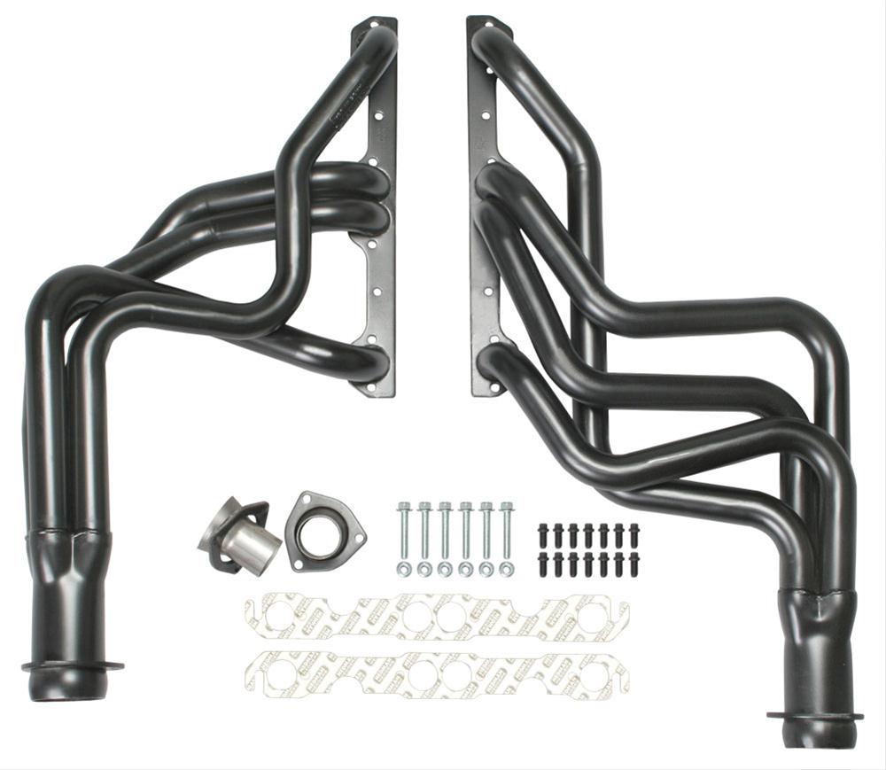 Hedman Elite Extreme-Duty Headers 67293 Headers, Extreme-Duty, Long Tube, Steel, Black Ceramic Coated, Chevy, Small Block, Pair thumbnail 3