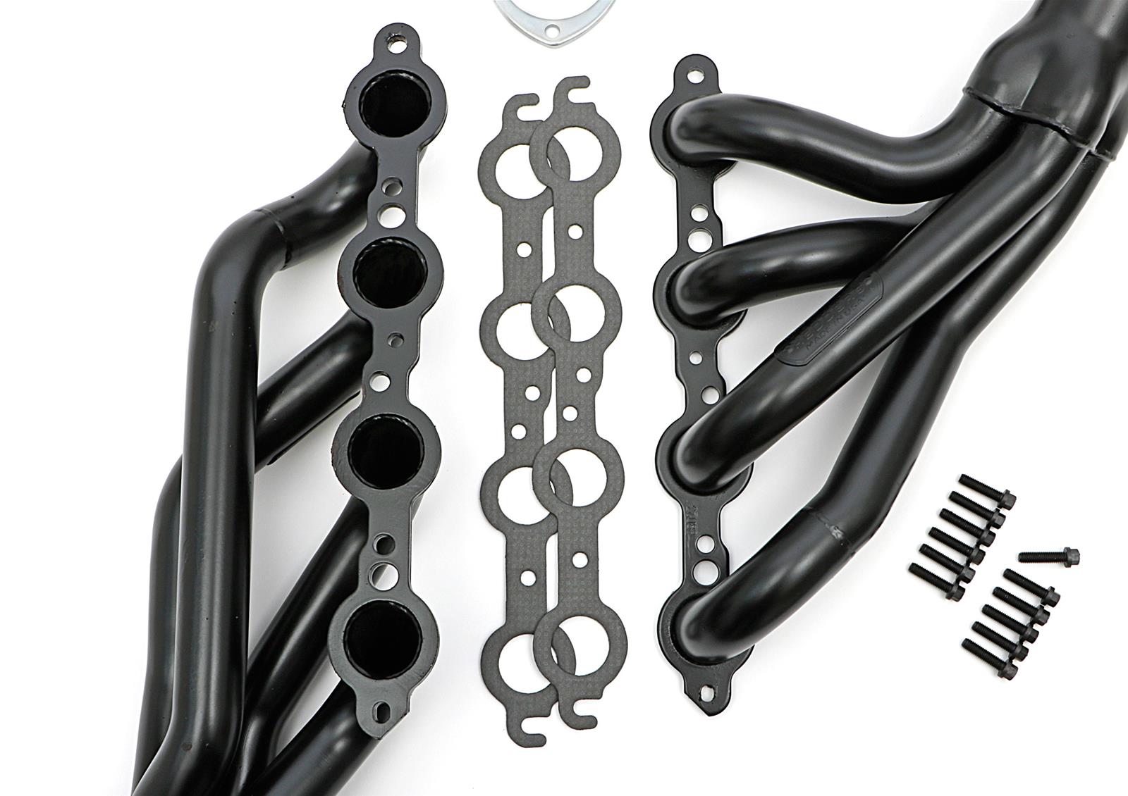 Hedman Specialty and Engine Swap Headers 68023 Headers, Swap, Mid-Length, Steel, Black Ceramic Coated, GM, A/G Body, Pair thumbnail 3