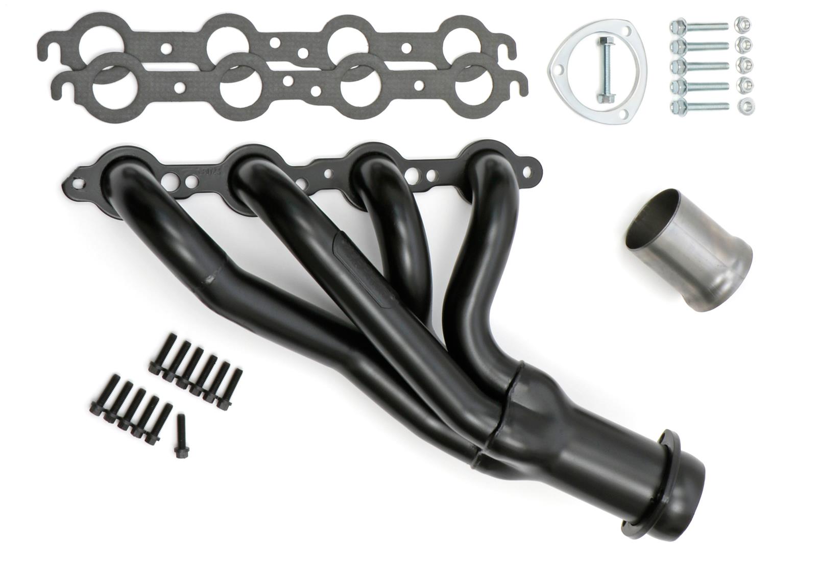 Hedman Specialty and Engine Swap Headers 68023 Headers, Swap, Mid-Length, Steel, Black Ceramic Coated, GM, A/G Body, Pair thumbnail 2