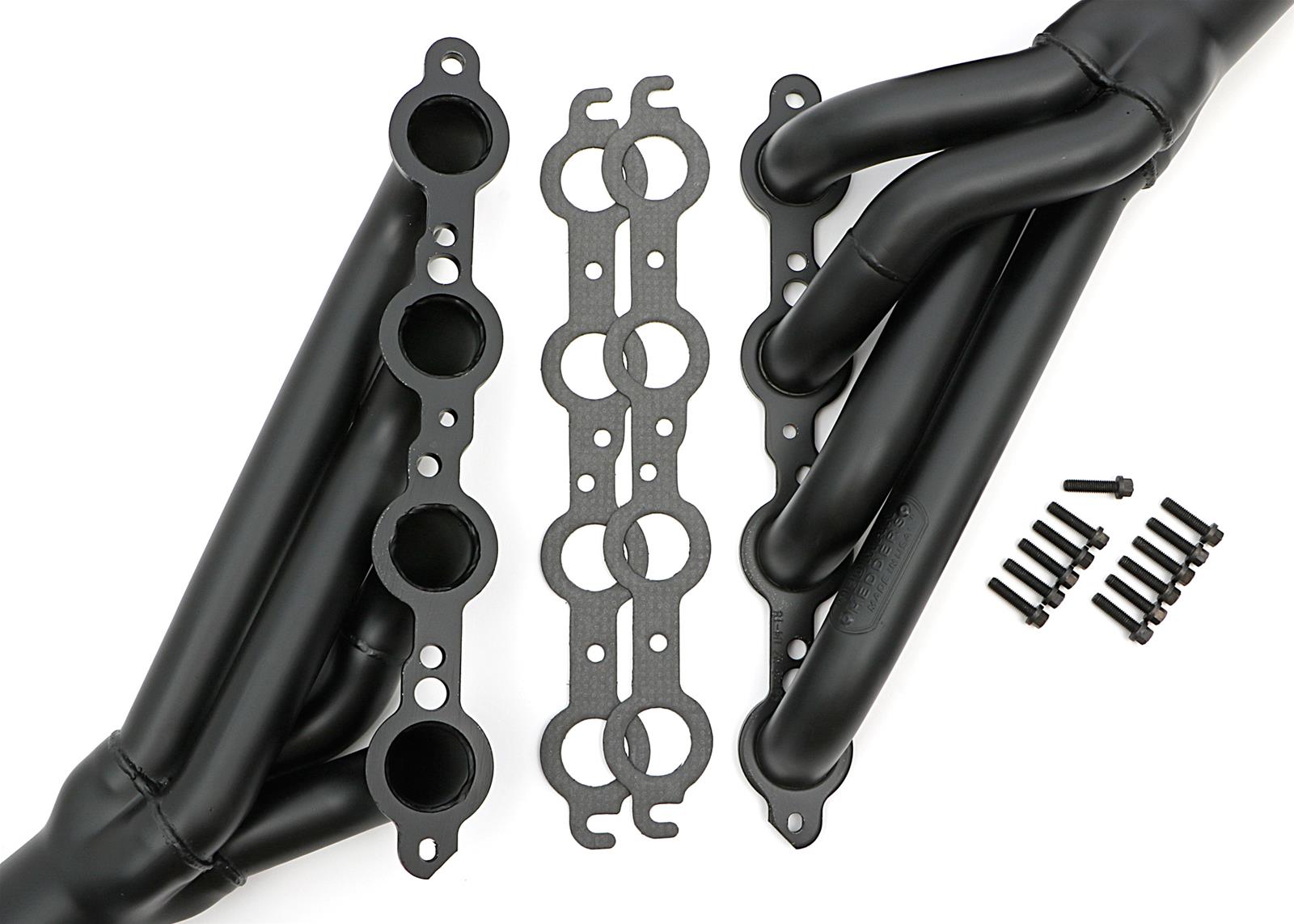 Hedman LS Engine Swap Black Maxx Headers 68143 Headers, Mid-Length, Steel, Ceramic Coated, Buick, Chevrolet, GMC, Oldsmobile, Pontiac, Engine, Pair thumbnail 6