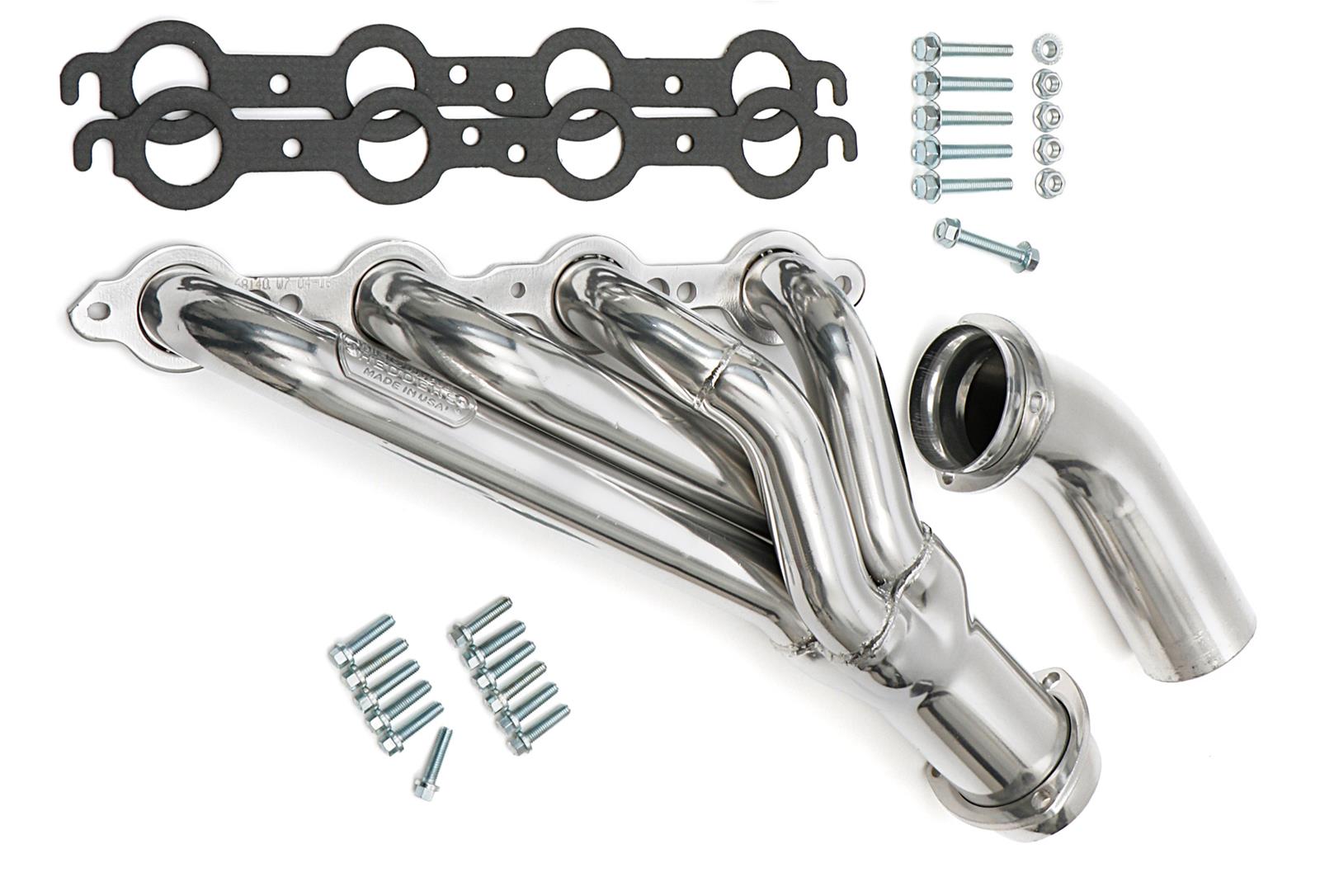 Hedman Hot Rodz Engine Swap Headers 68146 Headers, Swap, Mid-Length, Steel, Silver Ceramic Coated, GM, A Body, Pair thumbnail 4