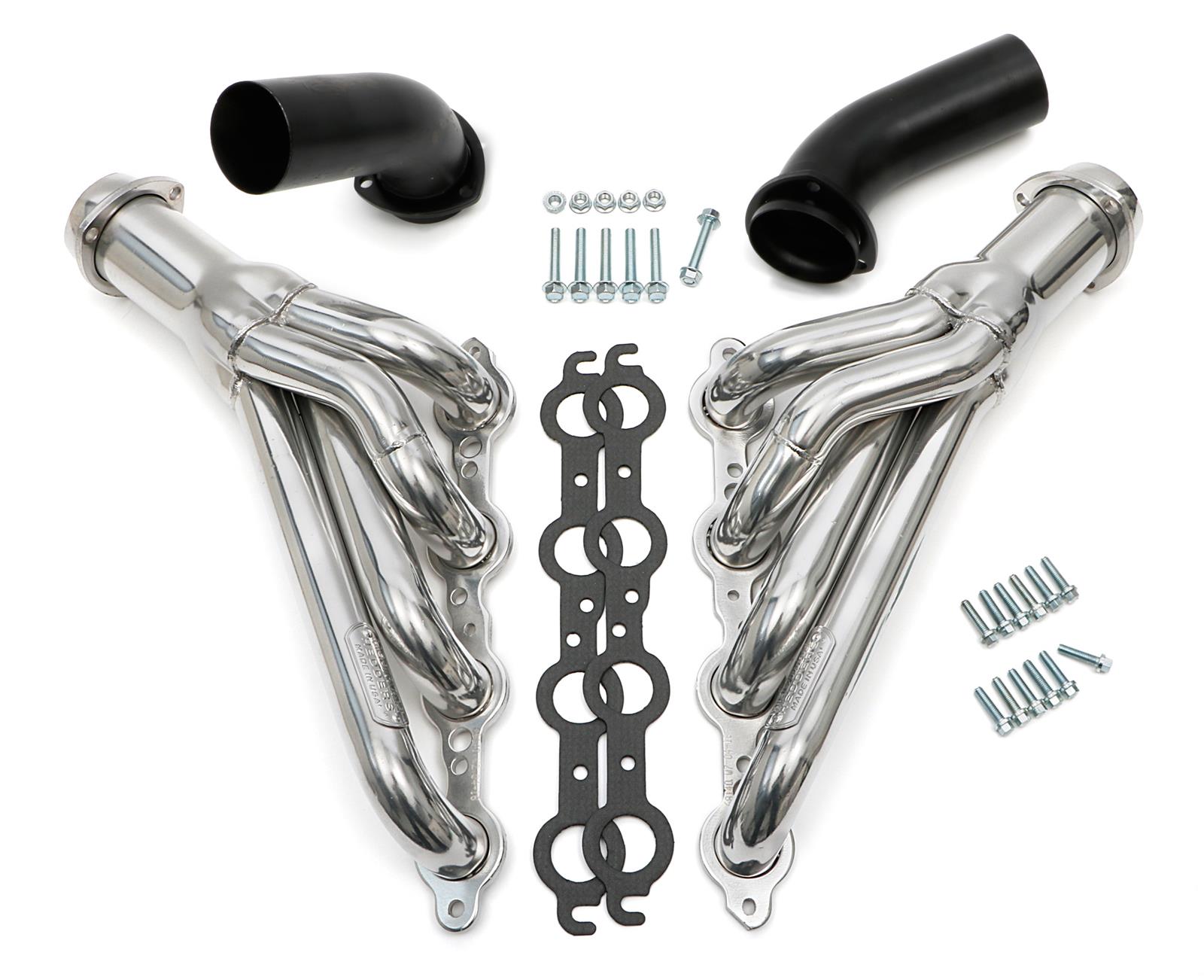 Hedman Hot Rodz Engine Swap Headers 68146 Headers, Swap, Mid-Length, Steel, Silver Ceramic Coated, GM, A Body, Pair thumbnail 2
