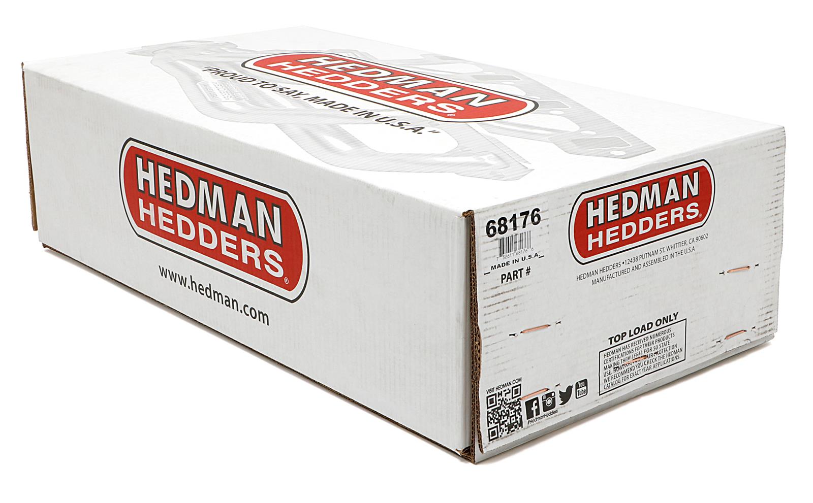 Hedman Street Headers 68176 Headers, Street, Long Tube, Steel, Silver Ceramic Coated, Chevy, Small Block, Pair thumbnail 5